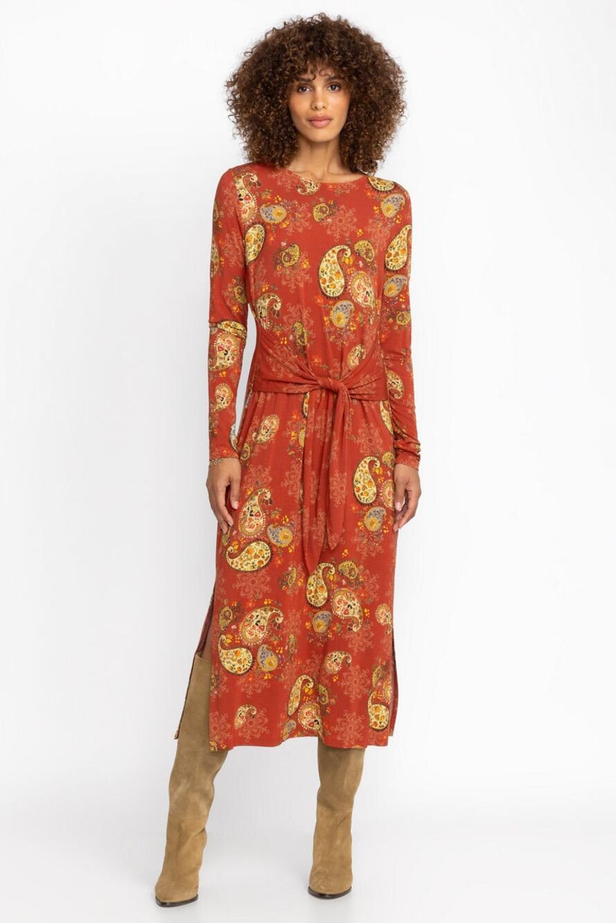 Johnny Was The Janie Favorite Long Sleeve Tie Front Knit Dress - Size: XS
